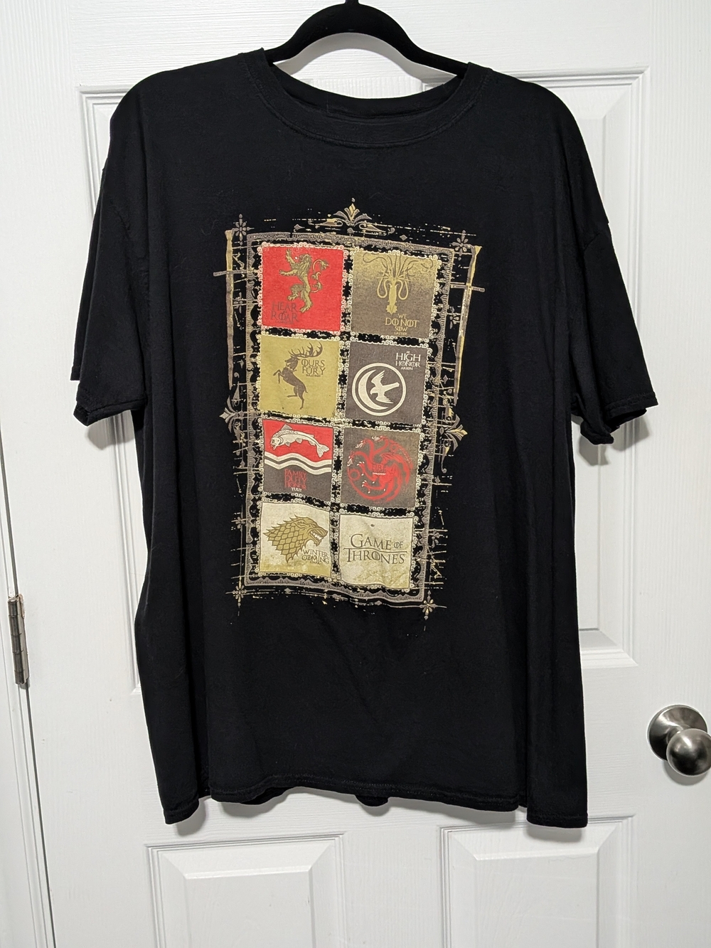 Game of Thrones Black Short Sleeve Graphic Tee